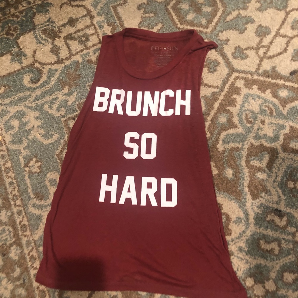 Brunch so hard sleeveless tee 🥂🥞🍓🍇